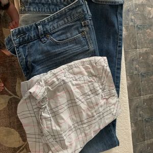 Jeans and shorts